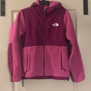 Purple north face Denali zip up hoodie